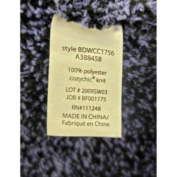 Barefoot Dreams Cozychic Knit Pullover Sweater 3X Polyester Navy - Picture 3 of 6